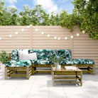 Houten loungeset met zachte kussens voor tuin en terras - Bruin - Tuinsets