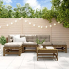 Houten loungeset met zachte kussens voor tuin en terras - Honingbruin grenenhout - Tuinsets
