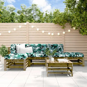 Houten loungeset met zachte kussens voor tuin en terras - Tuinsets