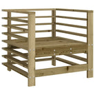 Houten loungeset van geïmpregneerd grenenhout met voetenbank en salontafel - Tuinsets