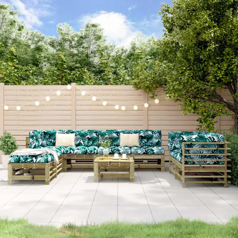 Houten loungeset van geïmpregneerd grenenhout voor in de tuin - Tuinsets