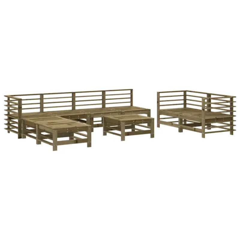 Houten loungeset van geïmpregneerd grenenhout voor in de tuin - Tuinsets