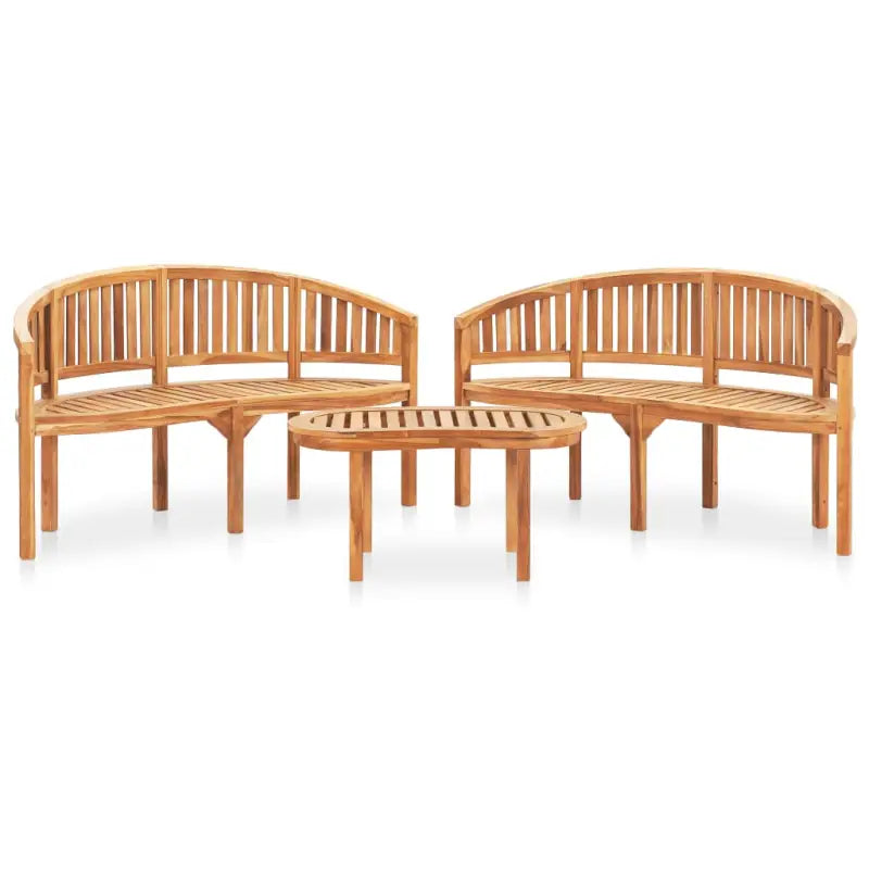 Houten loungeset van hard teakhout met een fijn geschuurde afwerking - Tuinsets
