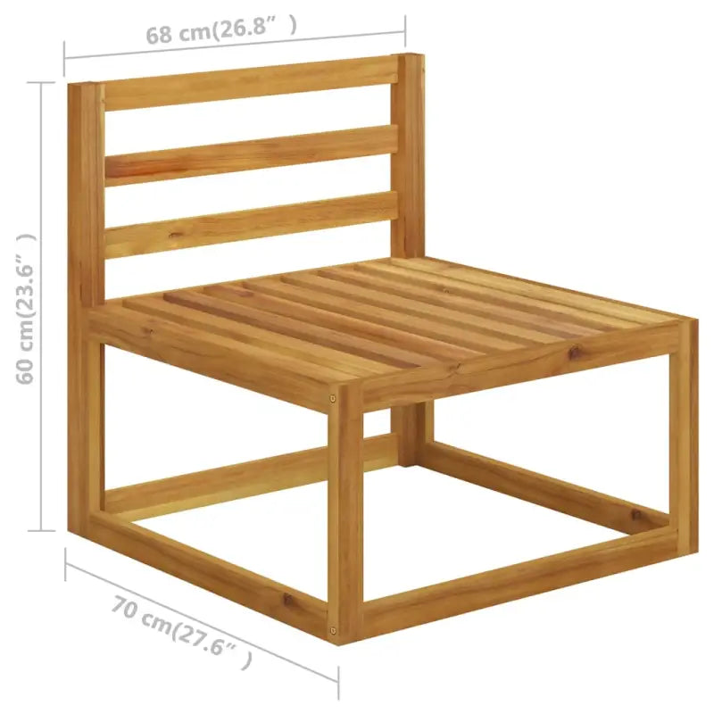 Houten loungeset van massief acaciahout voor de tuin of terras - Tuinsets