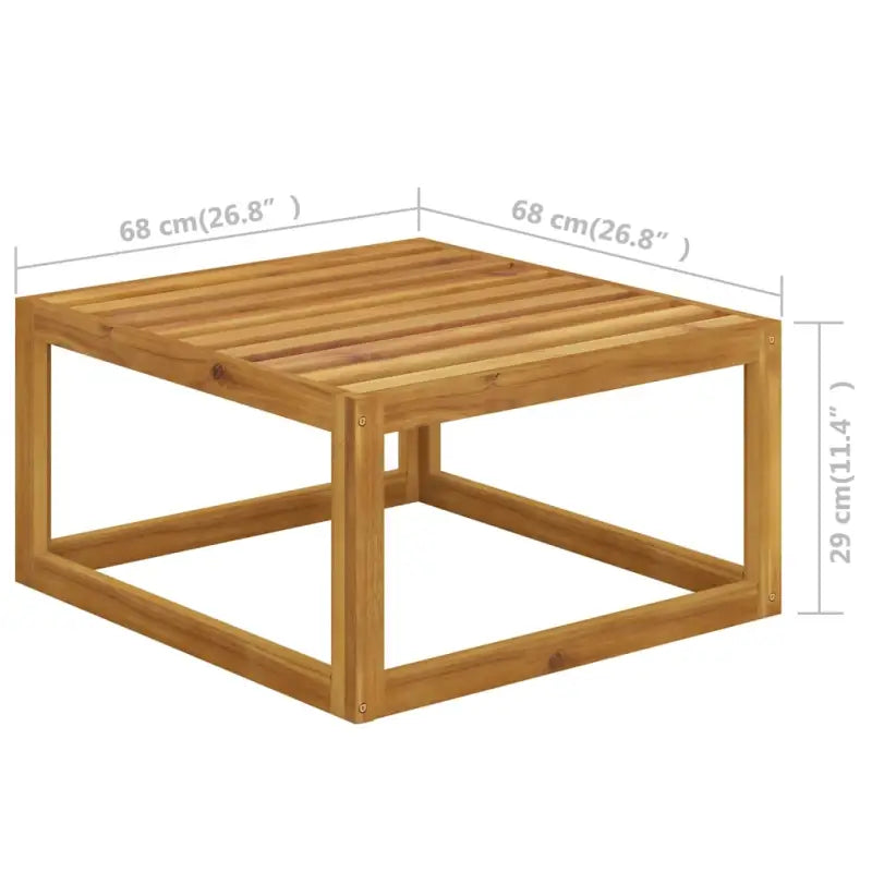 Houten loungeset van massief acaciahout voor de tuin of terras - Tuinsets
