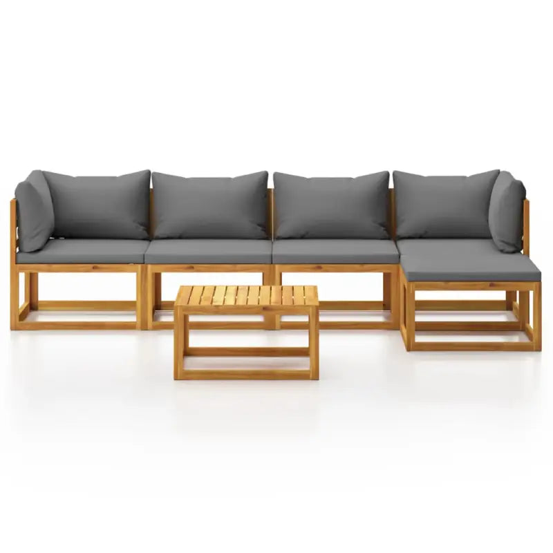 Houten Loungeset van massief acaciahout voor tuinplezier - Tuinsets