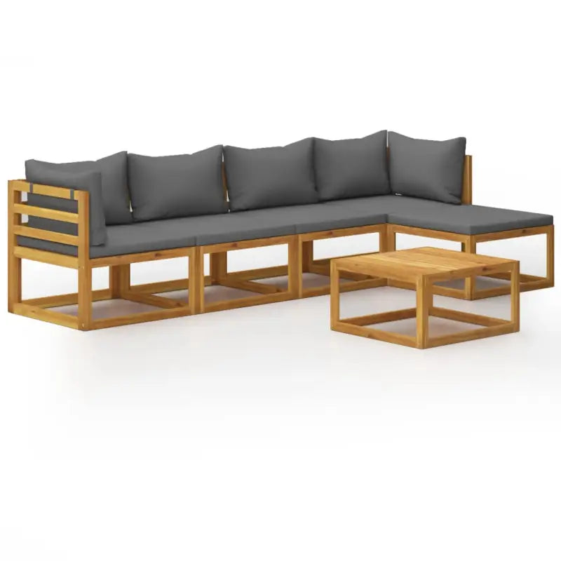 Houten Loungeset van massief acaciahout voor tuinplezier - Tuinsets