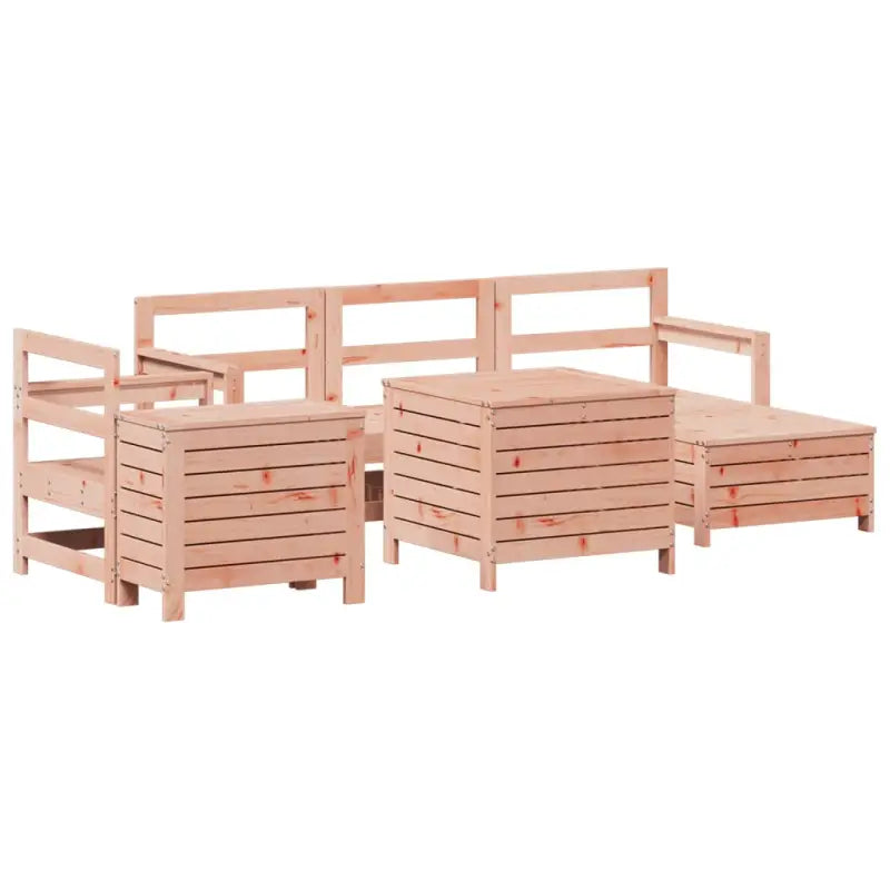 Houten loungeset van massief Douglas vurenhout voor in de tuin - Tuinsets