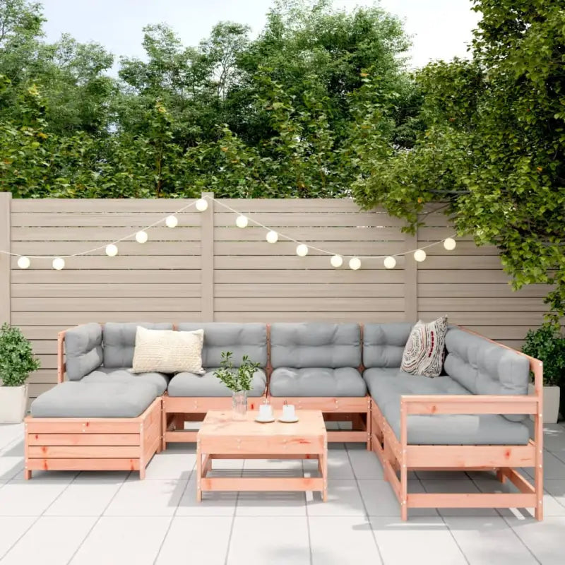 Houten loungeset van massief Douglas vurenhout voor in de tuin - Tuinsets