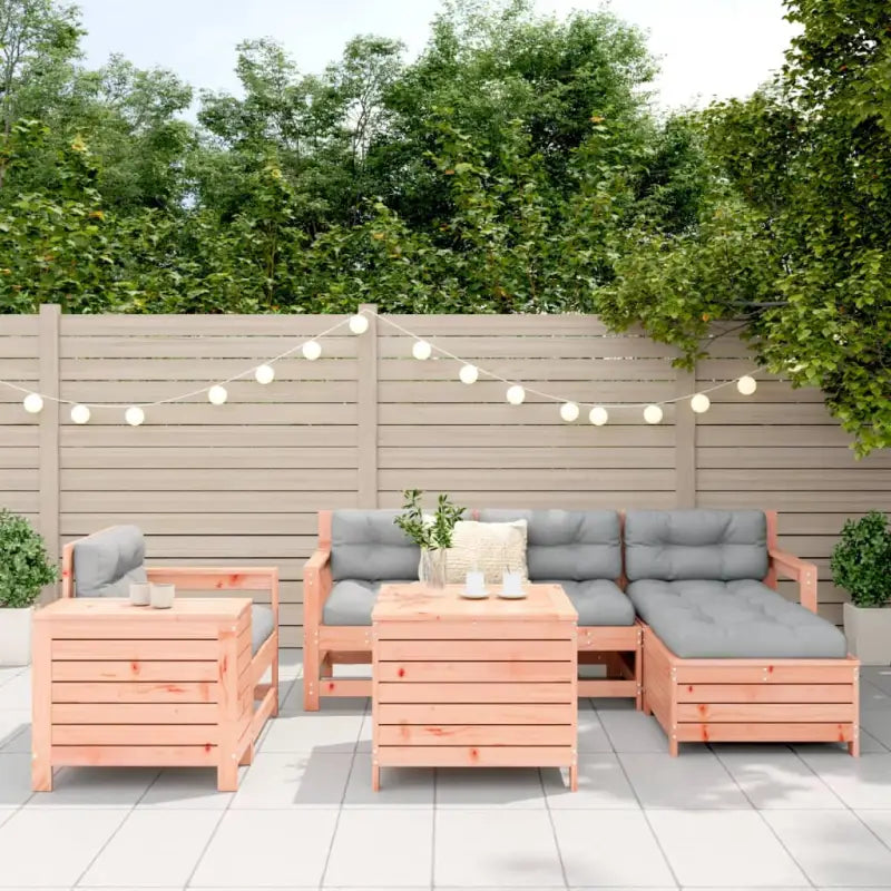 Houten loungeset van massief Douglas vurenhout voor in de tuin - Tuinsets