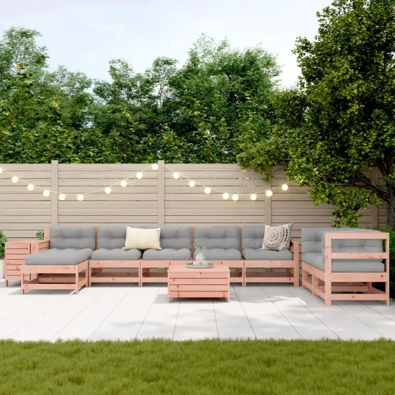 Houten loungeset van massief Douglas vurenhout voor in de tuin - Tuinsets