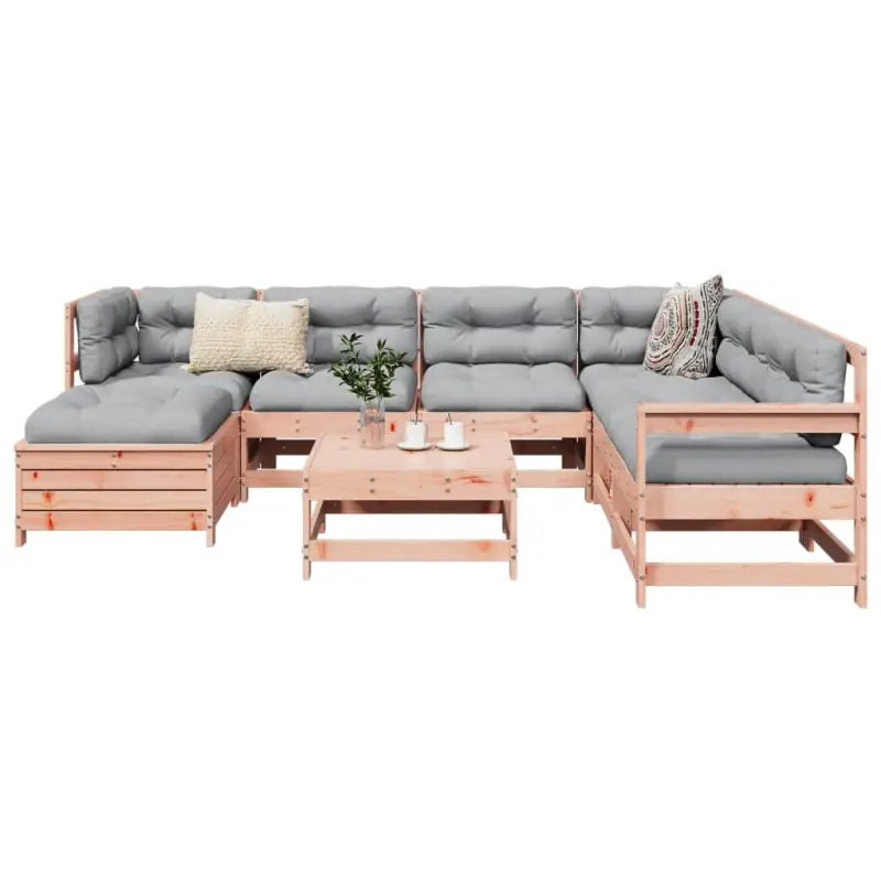 Houten loungeset van massief Douglas vurenhout voor in de tuin - Tuinsets