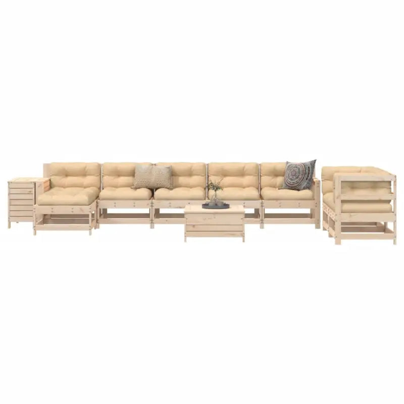 Houten loungeset van massief Douglas vurenhout voor in de tuin - Natuurlijk grenenhout - Tuinsets