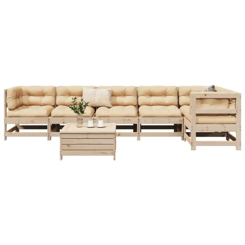 Houten loungeset van massief douglas vurenhout voor in je tuin - Natuurlijk grenenhout - Tuinsets
