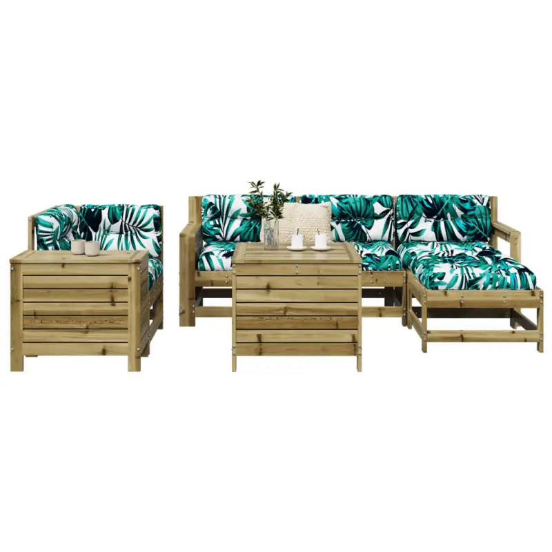 Houten loungeset van massief Douglas vurenhout voor je tuin of terras - Naturel geïmpregneerd - Tuinsets