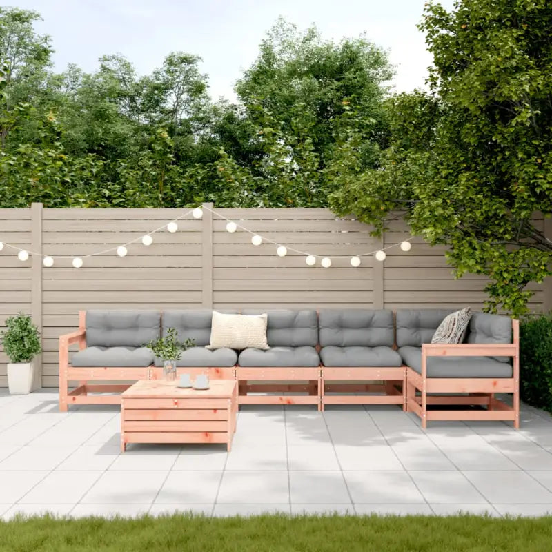 Houten loungeset van massief Douglas vurenhout voor je tuin of terras - Tuinsets