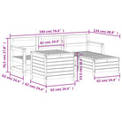 Houten loungeset van massief Douglas vurenhout voor je tuin of terras - Tuinsets