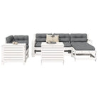 Houten loungeset van massief Douglas vurenhout voor je tuin of terras - Wit grenenhout - Tuinsets