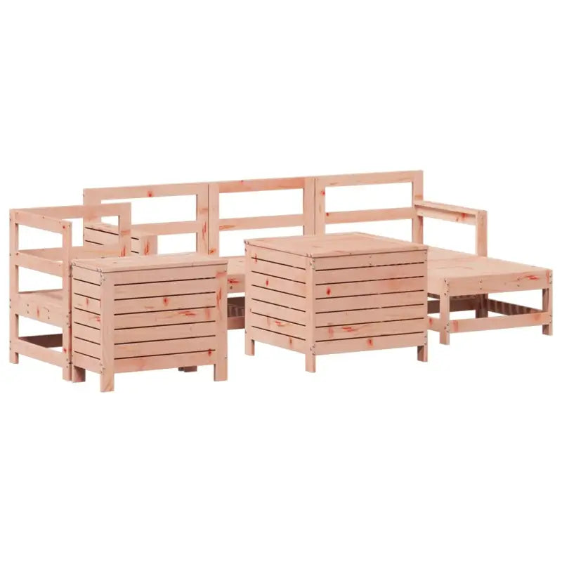 Houten loungeset van massief Douglas vurenhout voor je tuin of terras - Tuinsets