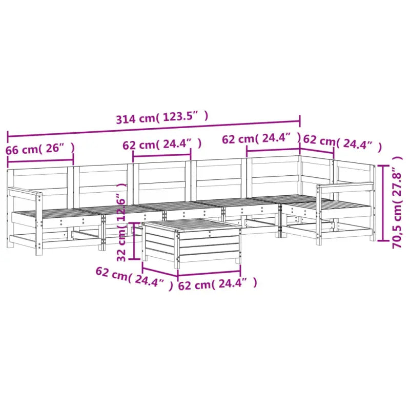 Houten loungeset van massief Douglas vurenhout voor je tuin of terras - Tuinsets
