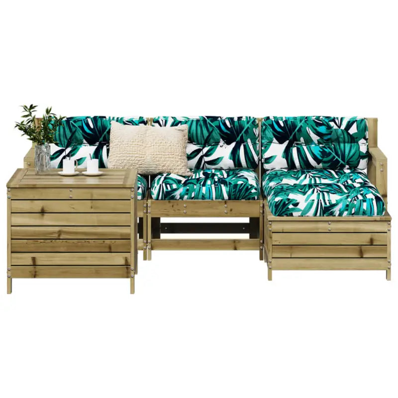 Houten loungeset van massief Douglas vurenhout voor je tuin of terras - Naturel geïmpregneerd - Tuinsets