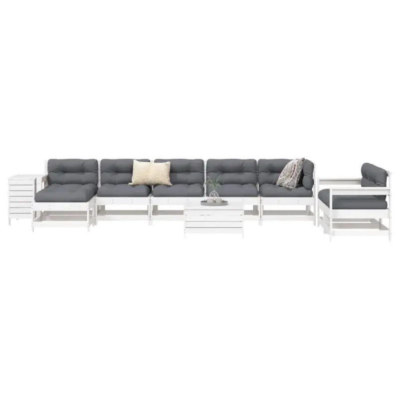 Houten loungeset van massief douglas vurenhout voor tuin en terras - Wit grenenhout - Tuinsets