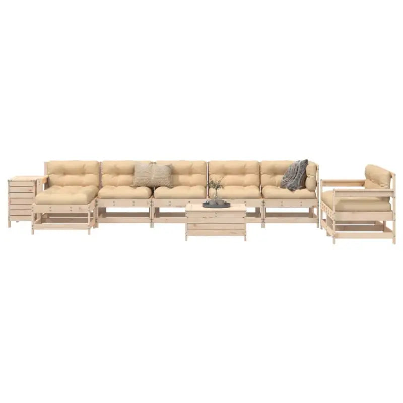 Houten loungeset van massief Douglas vurenhout voor tuin en terras - Natuurlijk grenenhout - Tuinsets