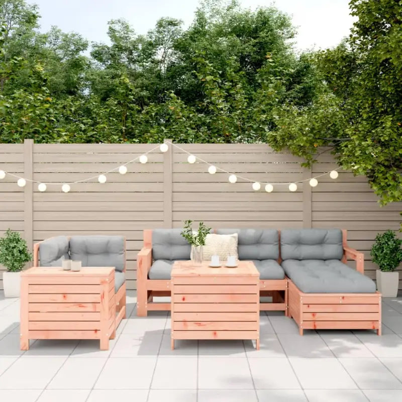 Houten loungeset van massief Douglas vurenhout voor tuin en terras - Tuinsets