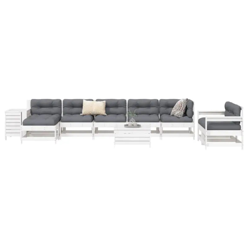 Houten loungeset van massief Douglas vurenhout voor tuin en terras - Wit grenenhout - Tuinsets