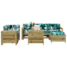 Houten loungeset van massief Douglas vurenhout voor tuin en terras - Naturel geïmpregneerd - Tuinsets