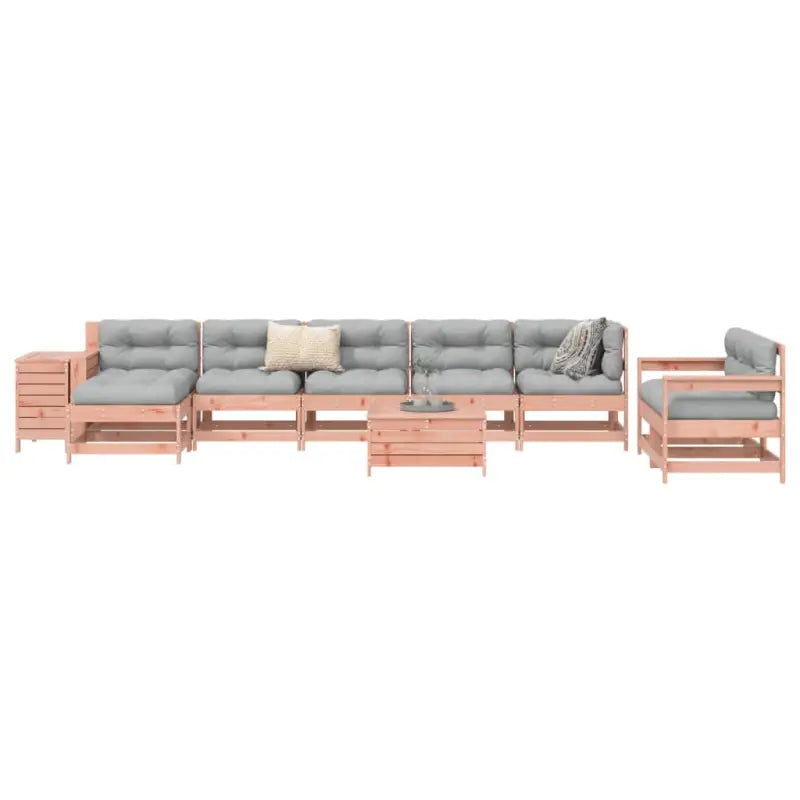 Houten loungeset van massief Douglas vurenhout voor tuin en terras - Natuurlijk douglashout - Tuinsets