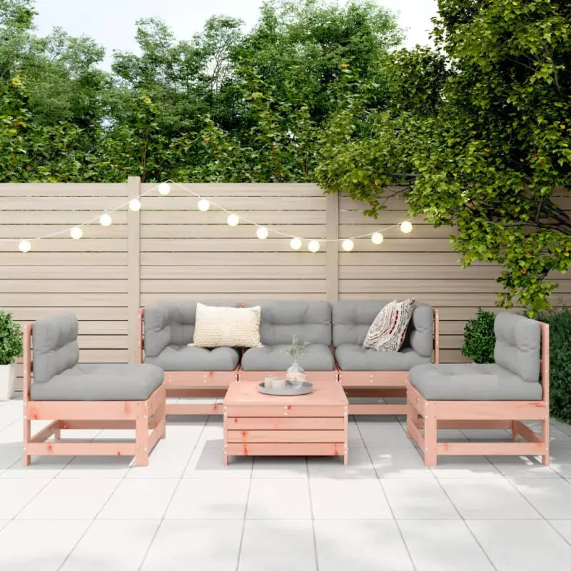 Houten loungeset van massief douglas vurenhout voor tuin of terras - Tuinsets