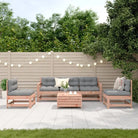 Houten loungeset van massief douglashout met gelat ontwerp - Tuinsets