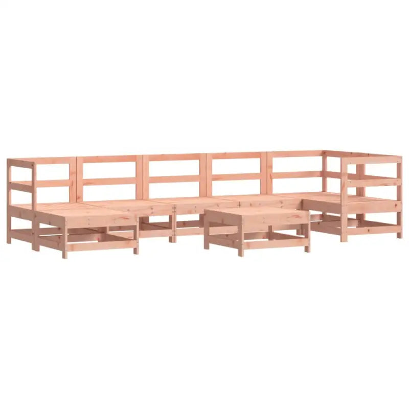 Houten loungeset van massief douglashout met voetenbank en salontafel - Tuinsets