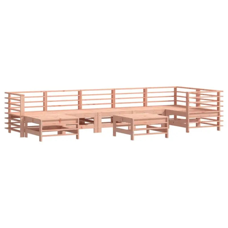 Houten loungeset van massief Douglashout met voetenbank en salontafel - Tuinsets