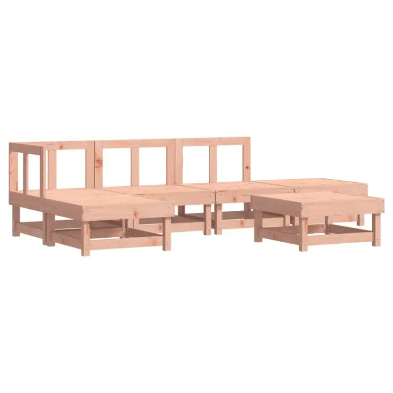 Houten loungeset van massief douglashout voor tuin en terras - Tuinsets