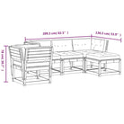 Houten loungeset van massief grenenhout met elegante afmetingen - Tuinsets