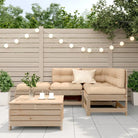 Houten loungeset van massief grenenhout met gelat ontwerp en modulair design - Tuinsets