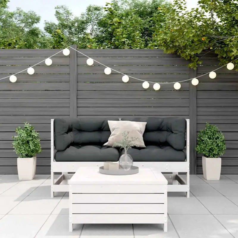 Houten loungeset van massief grenenhout met gelat ontwerp - Tuinsets