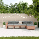 Houten loungeset van massief grenenhout met modulair ontwerp - Natuurlijk douglashout - Tuinsets