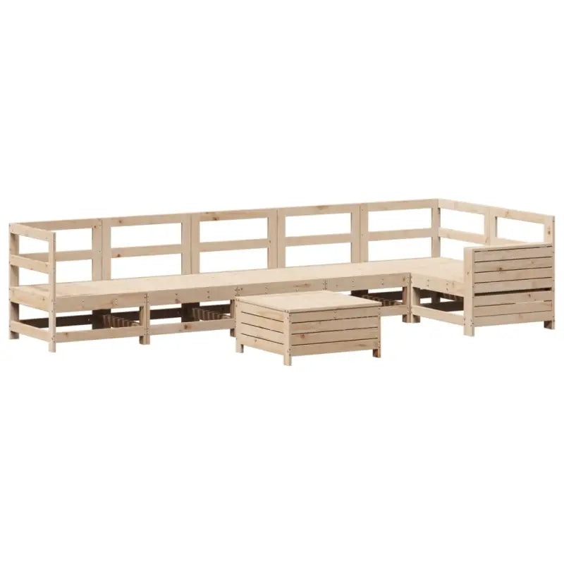 Houten loungeset van massief grenenhout met modulair ontwerp - Tuinsets