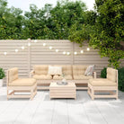 Houten loungeset van massief grenenhout met modulair ontwerp - Tuinsets