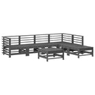 Houten loungeset van massief grenenhout met voetenbank en salontafel - Tuinsets