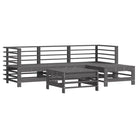 Houten loungeset van massief grenenhout met voetenbank en salontafel - Tuinsets