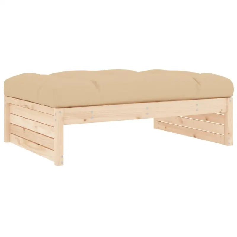 Houten loungeset van massief grenenhout met voetenbank en salontafel - Tuinsets