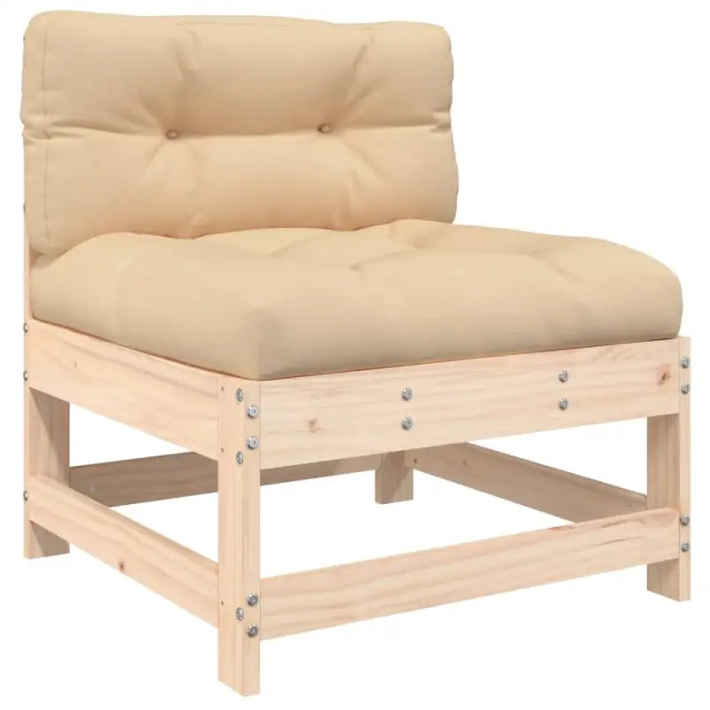 Houten loungeset van massief grenenhout met voetenbank en salontafel - Tuinsets