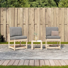 Houten loungeset van massief grenenhout voor in de tuin of op het terras - Tuinstoelen