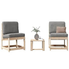 Houten loungeset van massief grenenhout voor in de tuin of op het terras - Natuurlijk grenenhout / 1 - Tuinstoelen