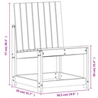 Houten loungeset van massief grenenhout voor in de tuin of op het terras - Tuinstoelen
