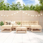 Houten loungeset van massief grenenhout voor in de tuin of terras - Tuinsets